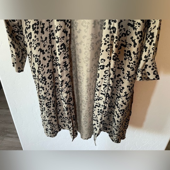 Premise|Olive Animal Print, Leopard Print Long Kimono Blazer, Size XS•••NWT - Picture 6 of 14